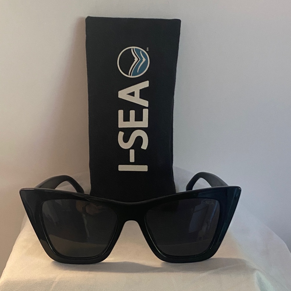 I-SEA Black Cat Eye Sunglasses Polarized